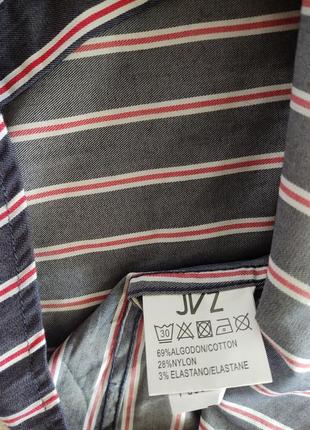 Рубашка мужская в полоску jvz collection m slim fit новая6 фото