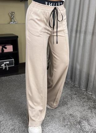 Трикотажные брюки палаццо4 фото