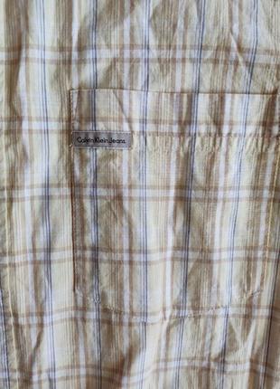 Рубашка с коротким рукавом calvin klein jeans в клетку7 фото
