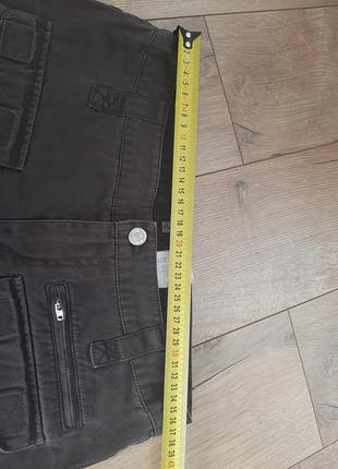 Джинсовая юбка с накладными карманами4 фото
