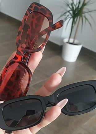 Очки солнцезащитные женские прямоугольные / очки солнцезащитные женккие прямоугольное, uv-400, ретро, винтажные2 фото