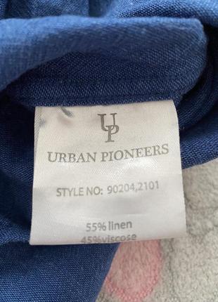 Льняная рубашка с коротким рукавом urban pioneers3 фото