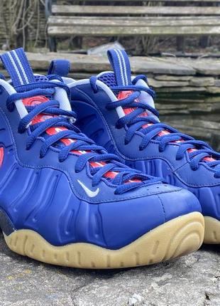 Кроссовки nike air foamposite pro navy red