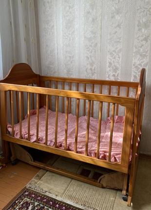 Кроватка детская из дерева ручной работы1 фото