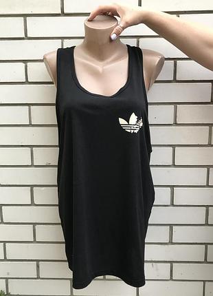 Чёрная,спортивная майка,футболка ,adidas,,большой размер