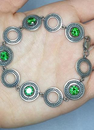 Браслет серебряный с кубическим цирконом