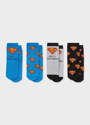 Комплект из 4-х пар носков superman от c&amp;a, нитевичка