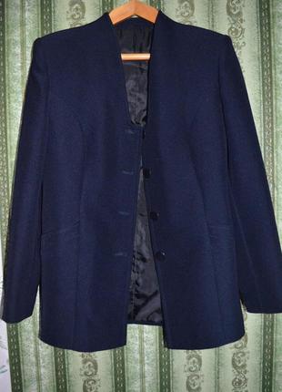 Красивый пиджак, жакет, темно синий цвет1 фото