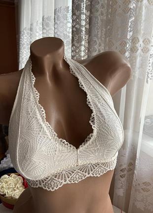 Кружевной топ бюстгальтер бралет бра цвет айвори 💙💛