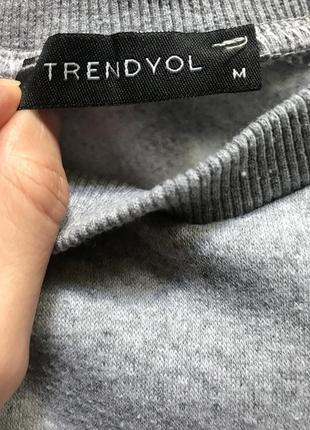 Два сірі вкорочені світшота бренд amisu trendyol 4