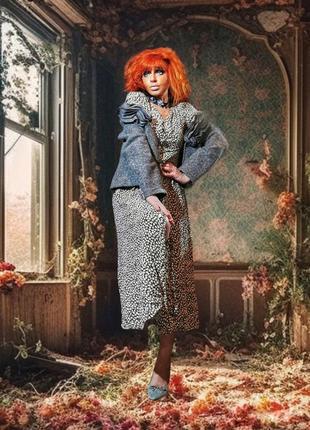 Винтажное платье из вискозы h&m на пуговицах длинное миди в принт цветы цветочек в ретро стиле laura ashley винтаж