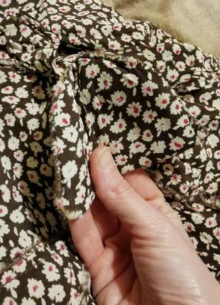 Вінтажне плаття з віскози h&amp;m на ґудзиках довге міді в принт квіти квіточок у ретростилі laura ashley вінтаж7 фото