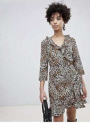 Леопардова сукня на запах vero moda 🖤