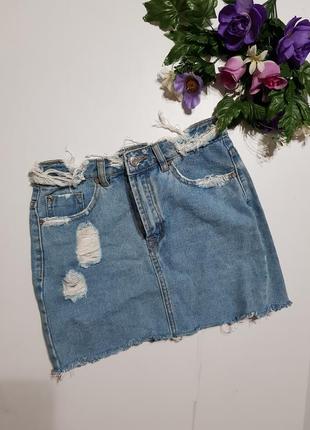 Крутая джинсовая юбка1 фото
