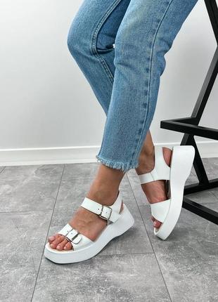 ❤️ кожаные босоножки