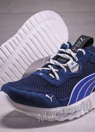 Кроссовки мужские летние puma rs-x denim кожа-сетка10 фото