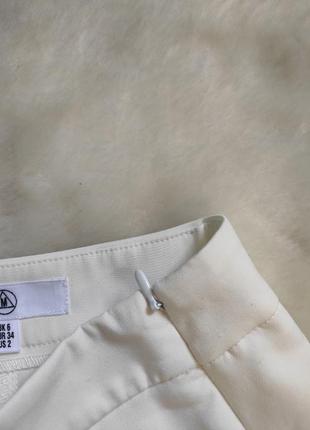 Білі кюлоти короткі кроп-штани бриджі довгі шорти бермуди широкі висока талія посадка8 фото