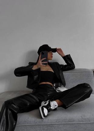 Брюки кожаные