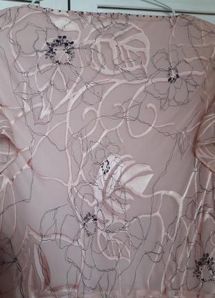 Розкішне пудрове сумішеве шовкове плаття в цвети преміального бренда с collection corneliani5 фото
