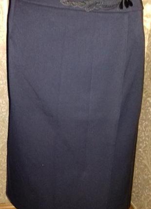 Классическая офисная юбка миди1 фото