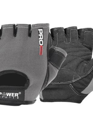 Перчатки для фитнеса и тяжелой атлетики power system ps-2250 pro grip grey xs