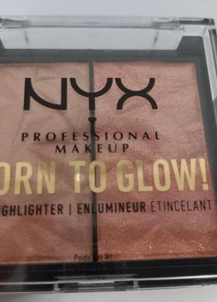 Nyx professional makeup born to glow icy highlighter хайлайтер для лица