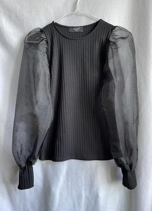 Кофта, блуза с прозрачными рукавами, sisters point