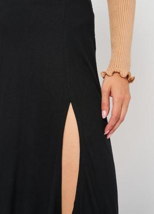 Трикотажная юбка с разрезами бершка р.m3 фото