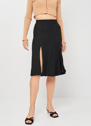 Трикотажная юбка с разрезами бершка р.m1 фото