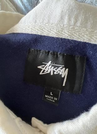 Сукня світшот поло stussy глибокого темно-синього кольору в смужку5 фото