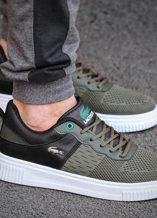 Мужские демисезонные спортивные кроссовки lacoste1 фото