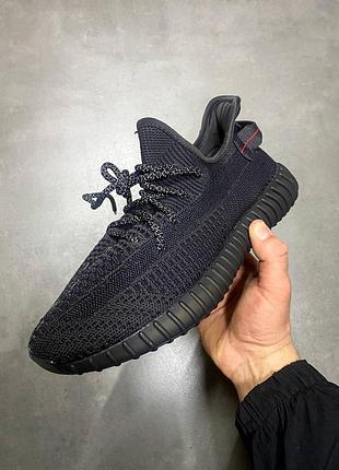 🔥adidas yeezy 350 v2 black reflective (реф шнурки)🔥