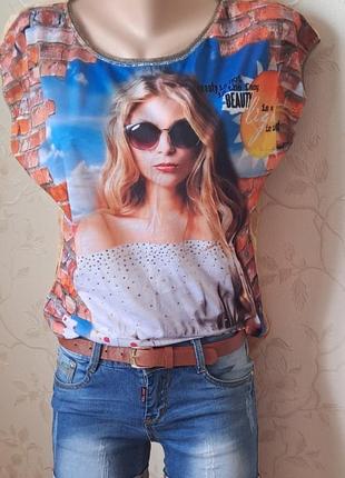 Женская футболка туречна, летняя футболка коттоновая, удлиненная футболка оверсайз, весенняя футболка oversize3 фото