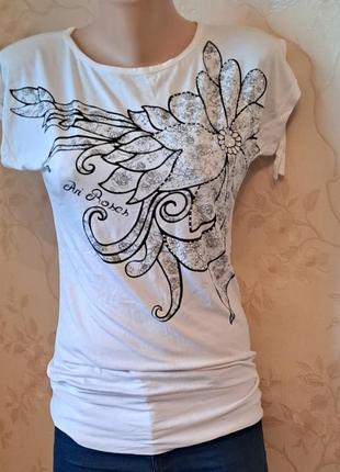 Женская футболка туречна, весенняя футболка с цветочным принтом, летняя футболка вискоза4 фото