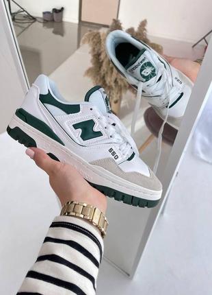 Кроссовки кроссынтересовантбеланс new balance 550 white green4 фото