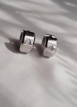 💥 серьги медицинская сталь хирургическая кольца  art. 12/975