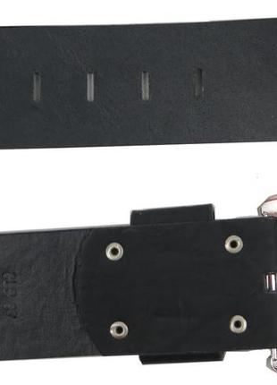 Широкий жіночий корсетний ремінь, корсет з екошкіри 5,5 см doca чорний3 фото