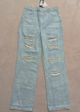 Літні джинси з метеликами та ланцюжками 12 розмір1 фото