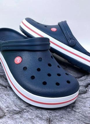 Мужские кроксы сабо crocs crocband navy original