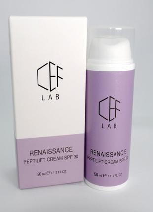 Пептидний денний крем spf 30 cef lab renaissance peptilift cream spf 30 50 мл