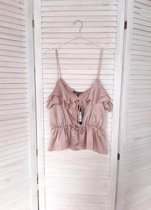 Блуза атласная цвета какао cameo rose5 фото