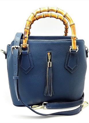 Сумка женская на 3 отделения silver taurus 7641 из натуральной кожи.