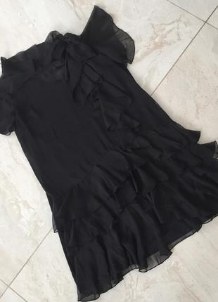 Черное платье, сарафан,свободный фасон, нарядное платье6 фото