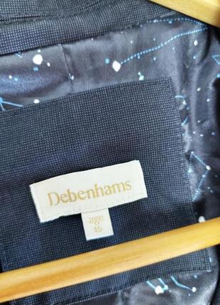 Мужской синий пиджак с карманами на пуговице от бренда debenhass2 фото