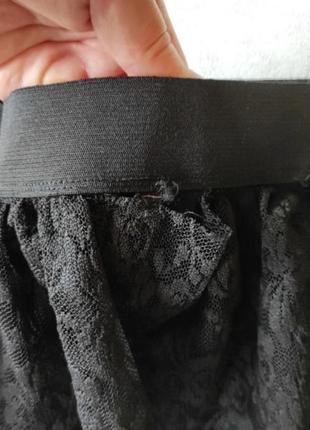 Пыщная юбка с воланами из гипюра и сетки8 фото
