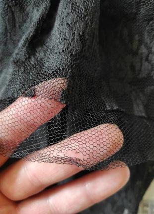 Пыщная юбка с воланами из гипюра и сетки9 фото