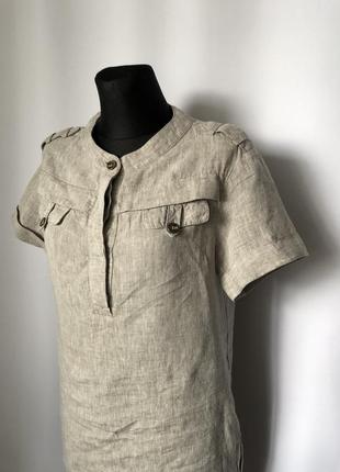 Сіре мініплаття льон сафарі 3