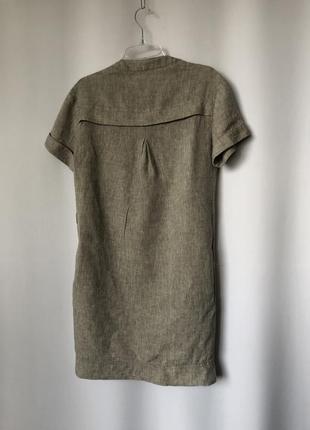 Сіре мініплаття льон сафарі 5