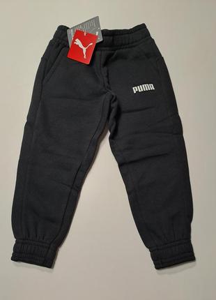 Черные спортивные штаны джоггеры puma 4т 104 3-4г