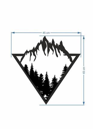 Панно гора (449х449х1,2) steel character, картина артметалл